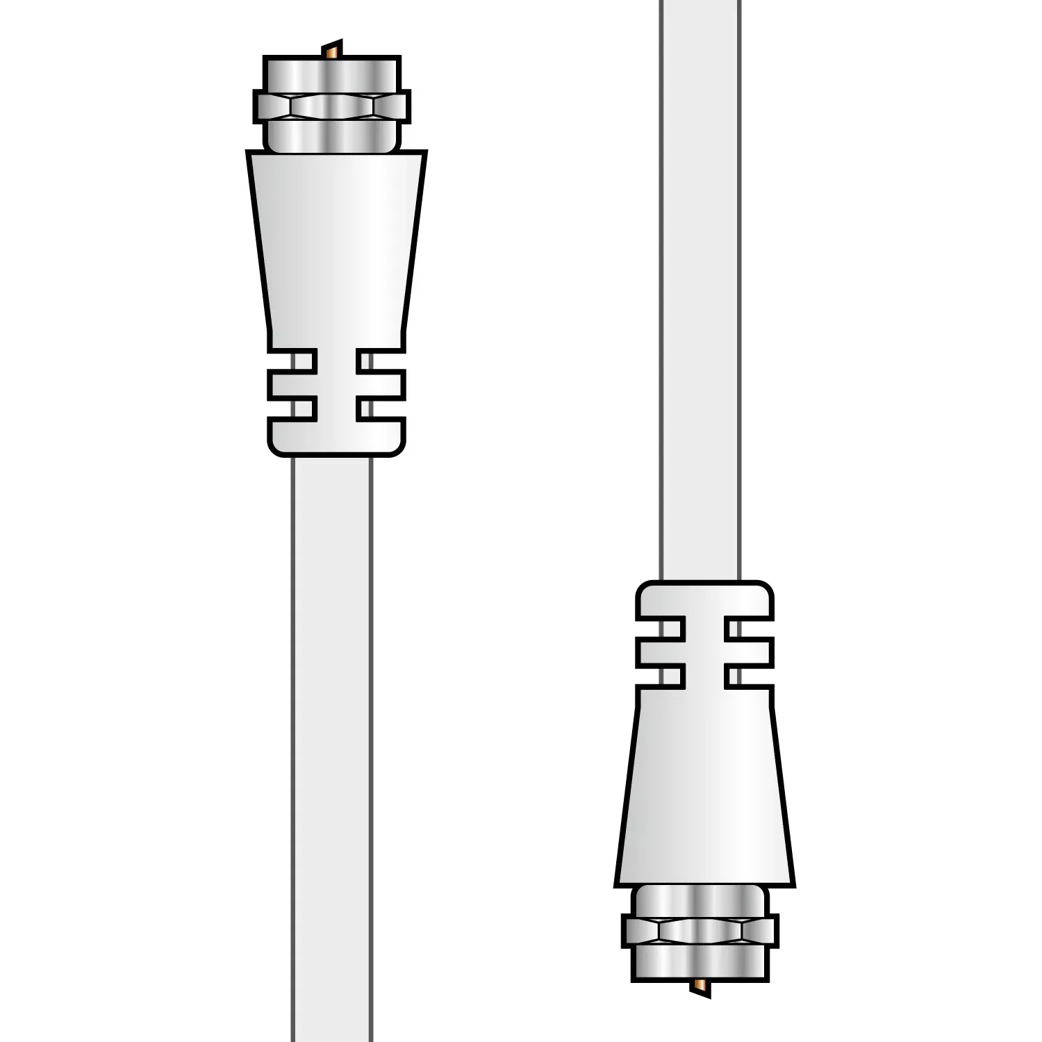 AV:Link Coaxial F-type Plug to Plug Flyleads