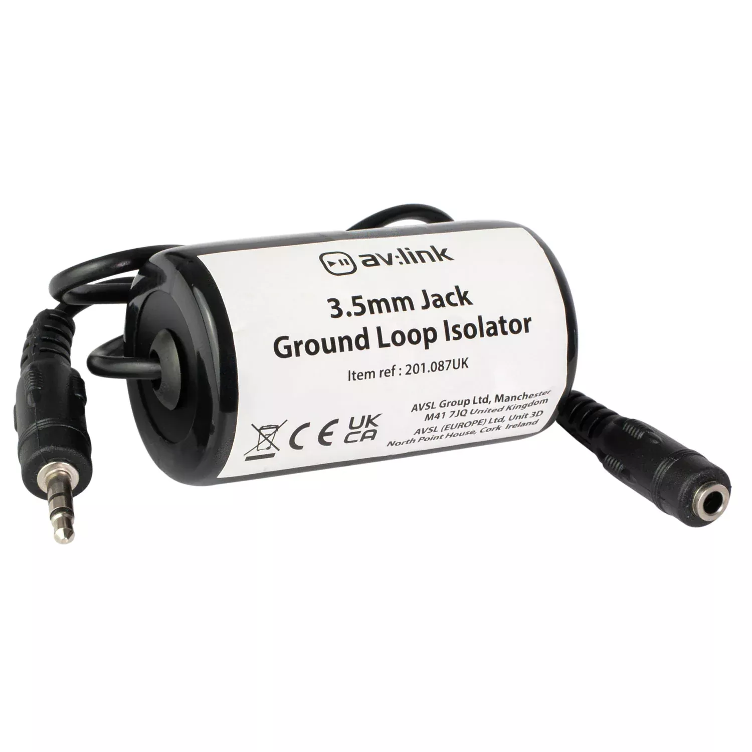 AV:Link Ground Loop Isolator 3.5mm Jack - 3.5mm Socket