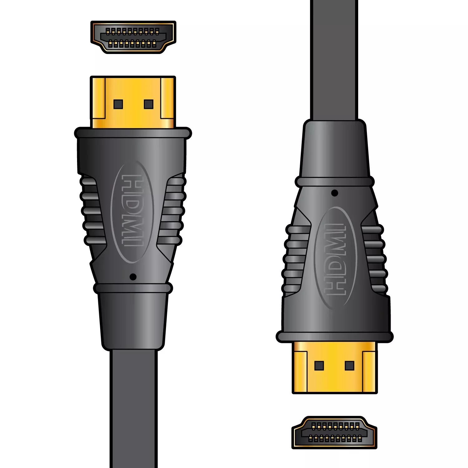 AV:Link High Quality 4K Ready HDMI Leads – Plug to Plug