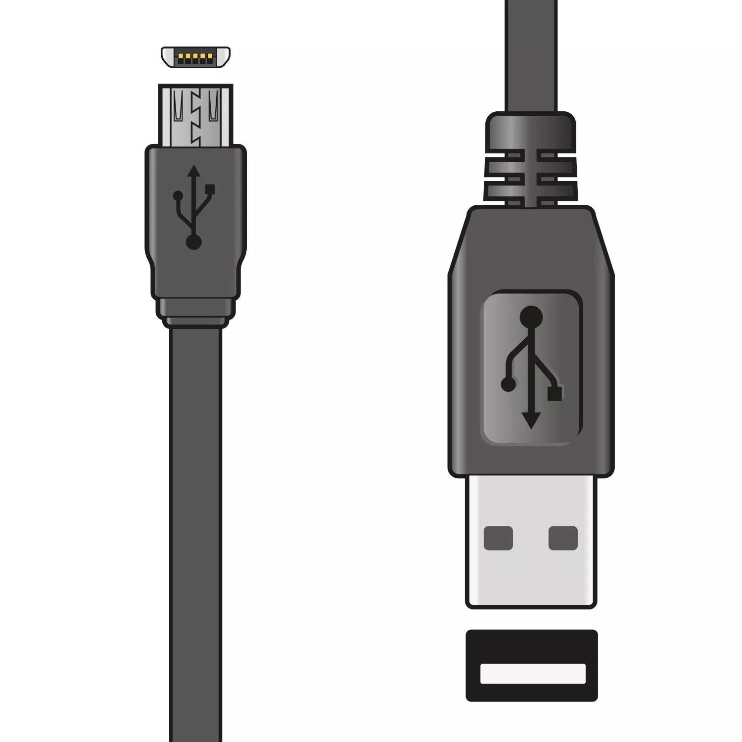 AV:Link Micro USB Short Sync & Charge Flat Cable 20cm
