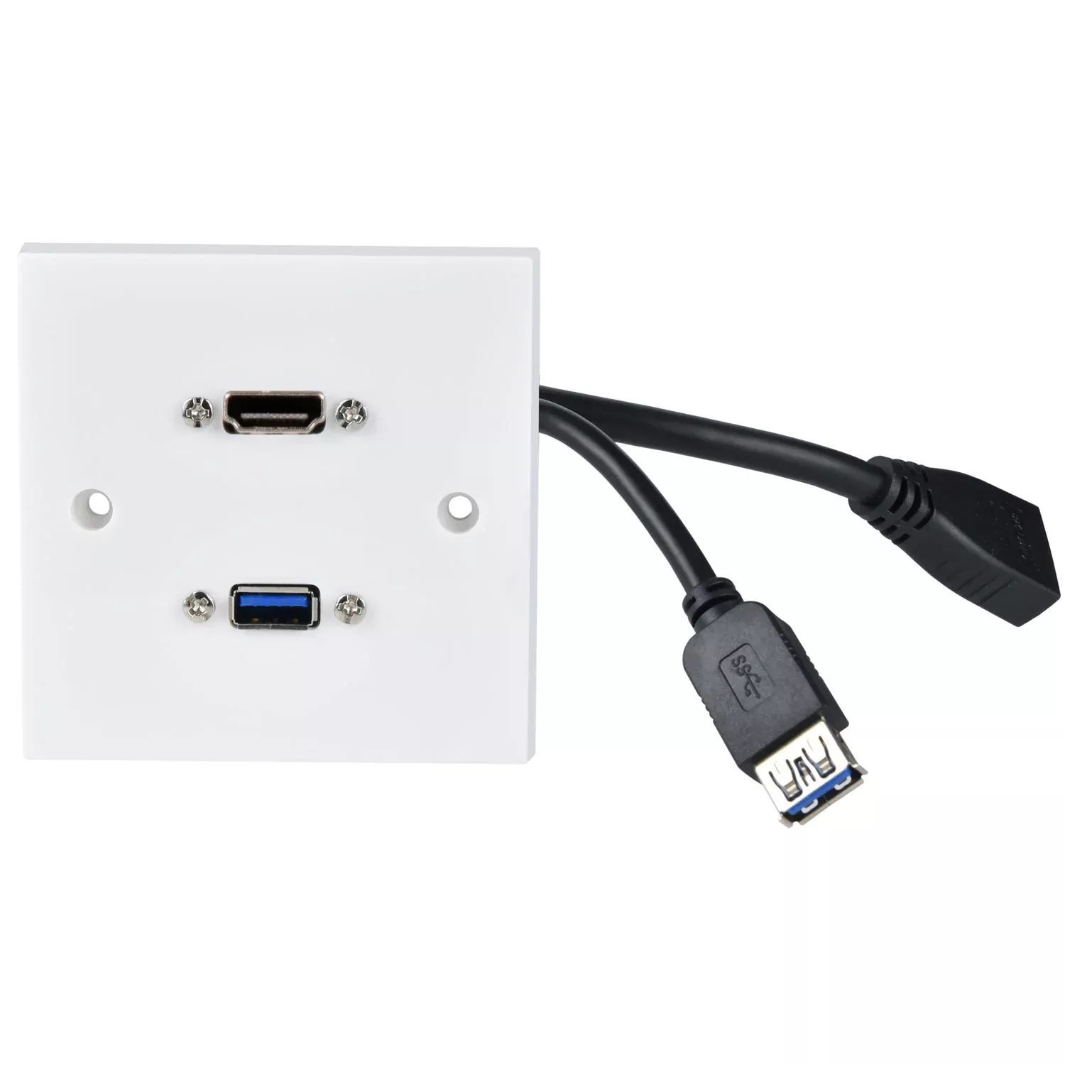 AV:Link Multimedia Wallplate with 8K HDMI and USB3.0 Sockets