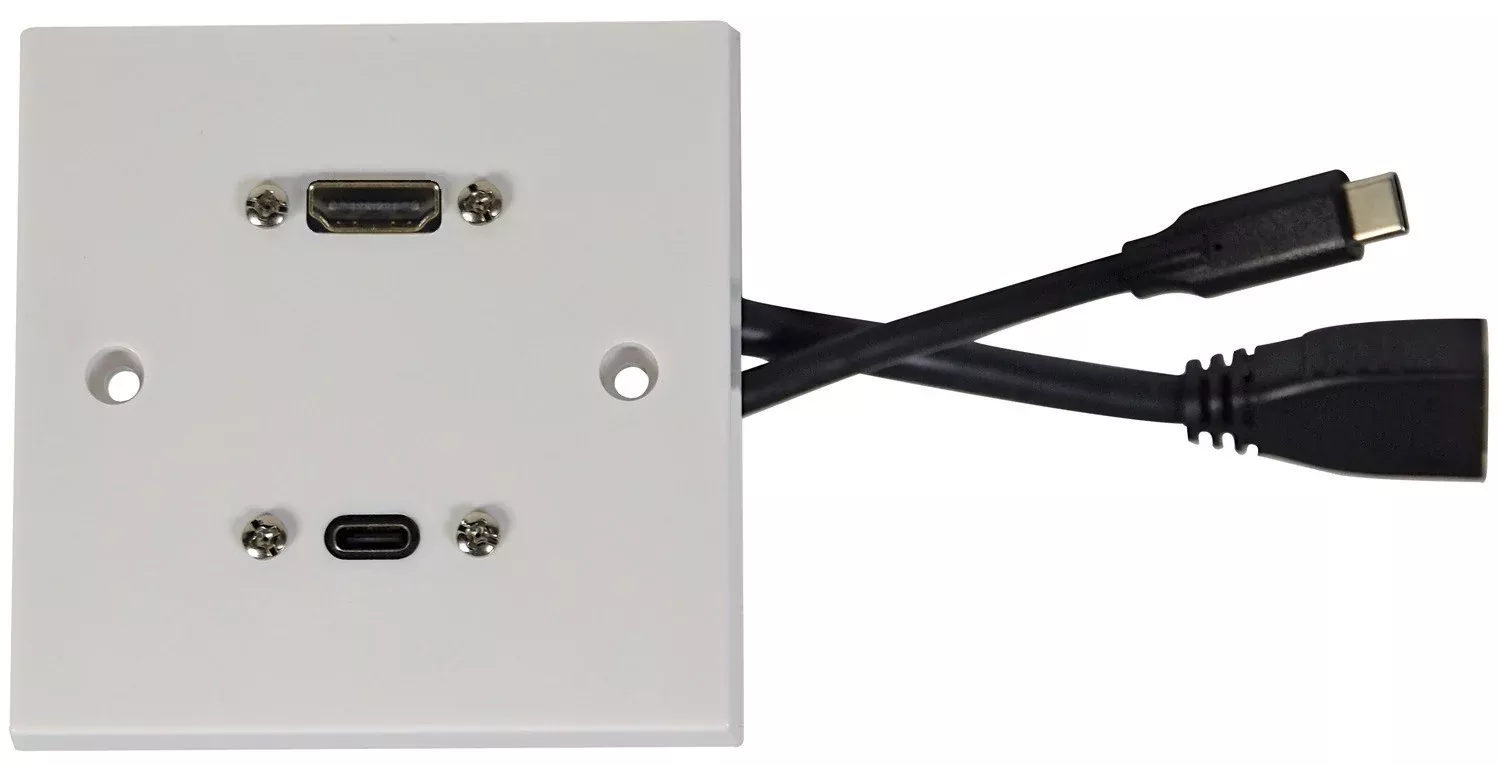 AV:Link Multimedia Wallplate with 8K HDMI and USB4 Type-C Sockets