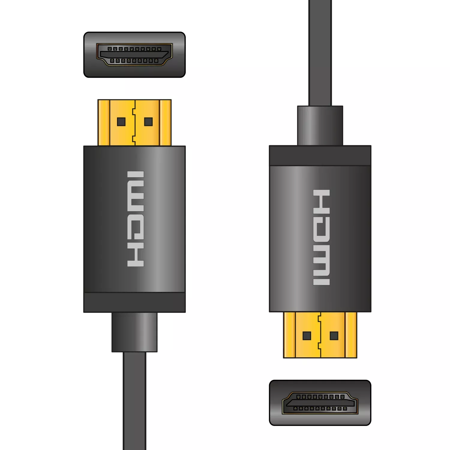 AV:Link Premium 4K HDMI Leads with Coloured Aluminium Head-Shells