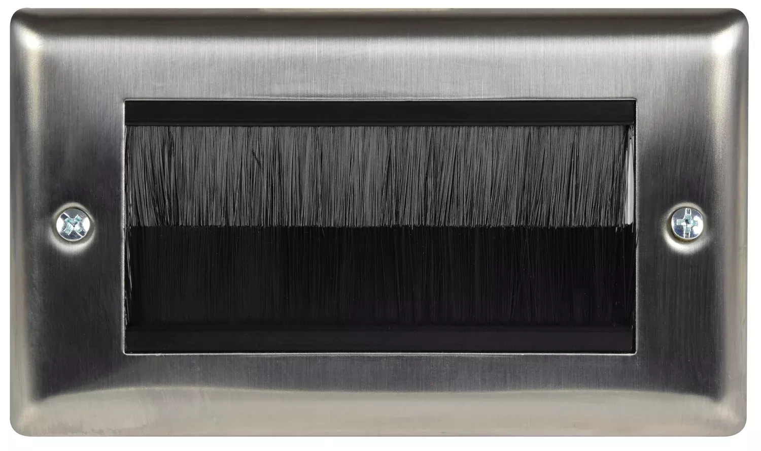 AV:Link Steel Brush Wallplates Double Gang