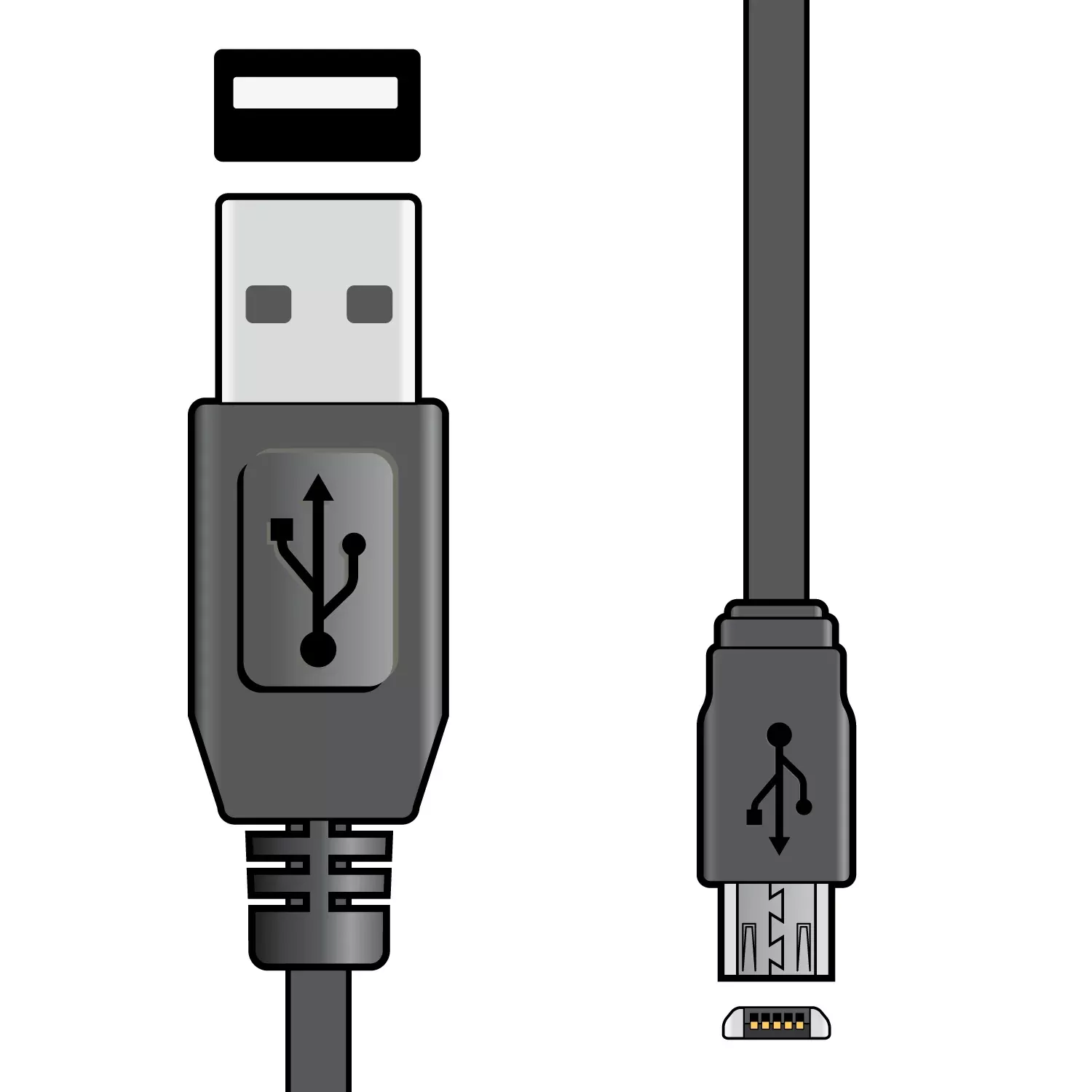 AV:Link USB 2.0 Type A Plug to Micro Type B Plug 5Pin Leads