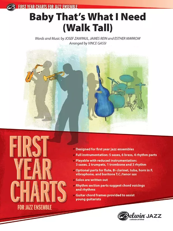 Baby That's What I Need (Walk Tall): Jazz Ensemble Conductor Score & Parts