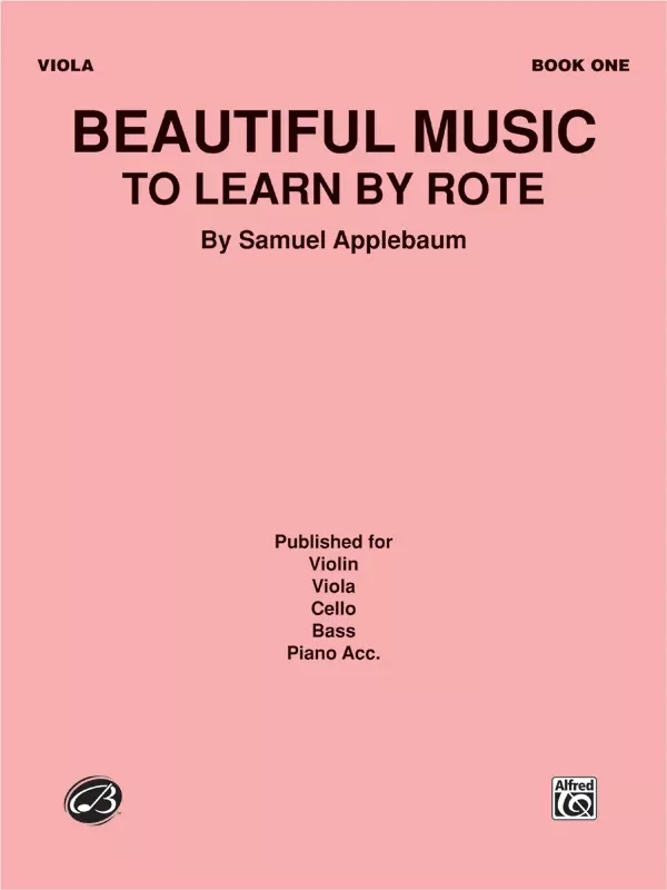 Beautiful Music to Learn by Rote, Book I: Viola Book