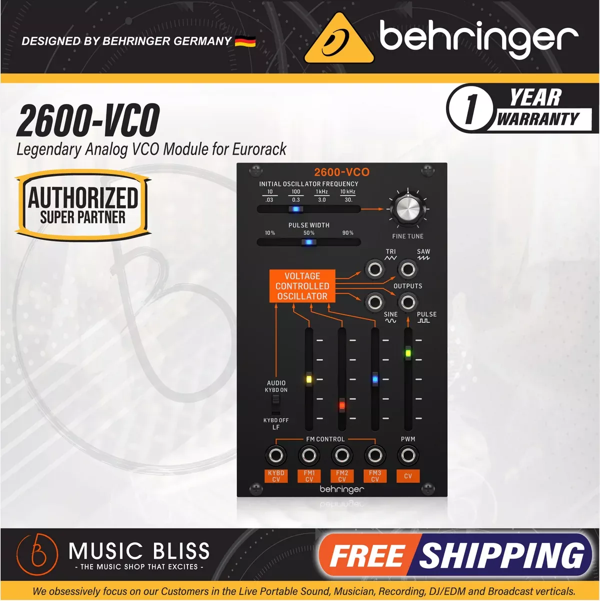 Behringer 2600 VCO Eurorack Voltage-Controlled Oscilator