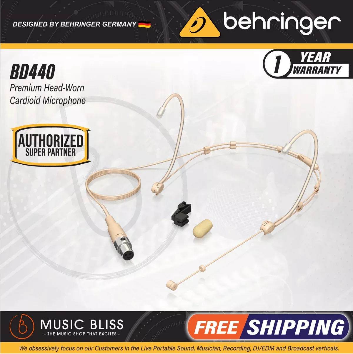 Behringer BD440 Headworn Cardioid Microphone – Tan