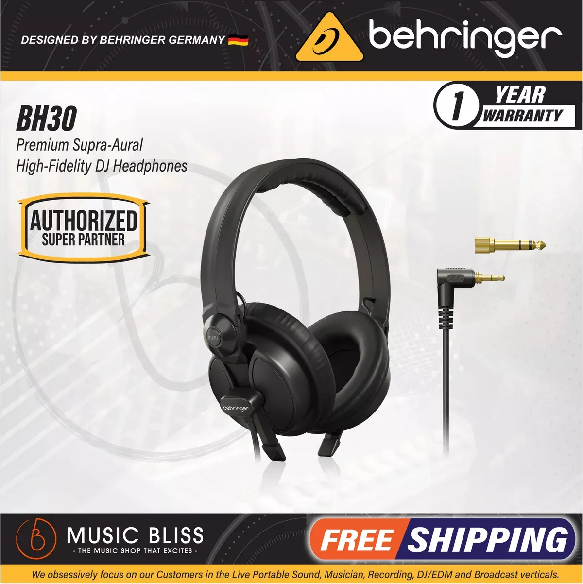 Behringer BH30 Supra-Aural DJ Headphones