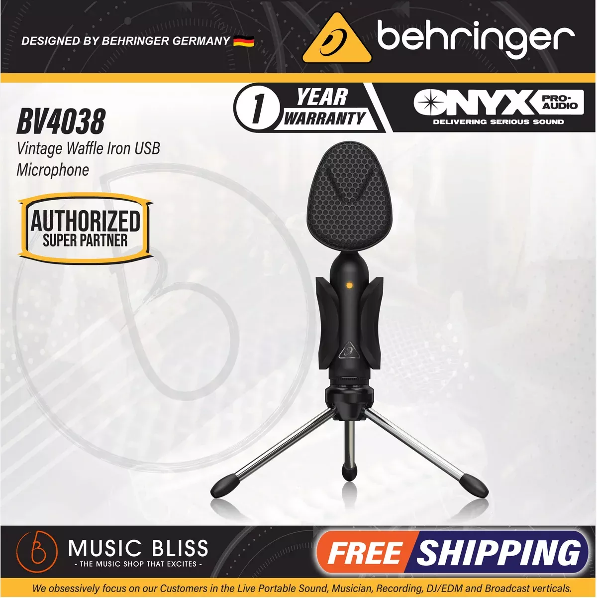 Behringer BV4038 Vintage Waffle Iron USB Microphone