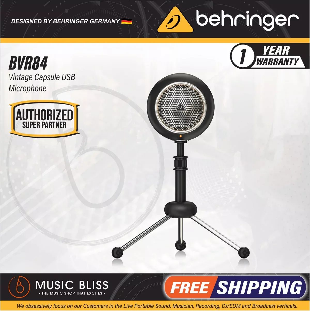 Behringer BVR84 Vintage Capsule USB Microphone