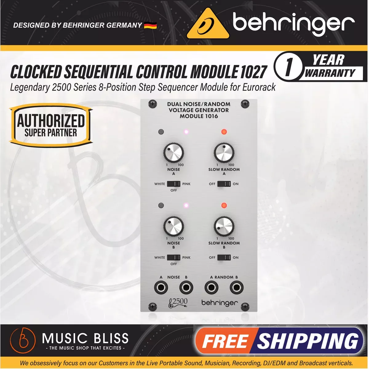 Behringer Clocked Sequential Control Module 1027 8-step Sequencer Eurorack Module