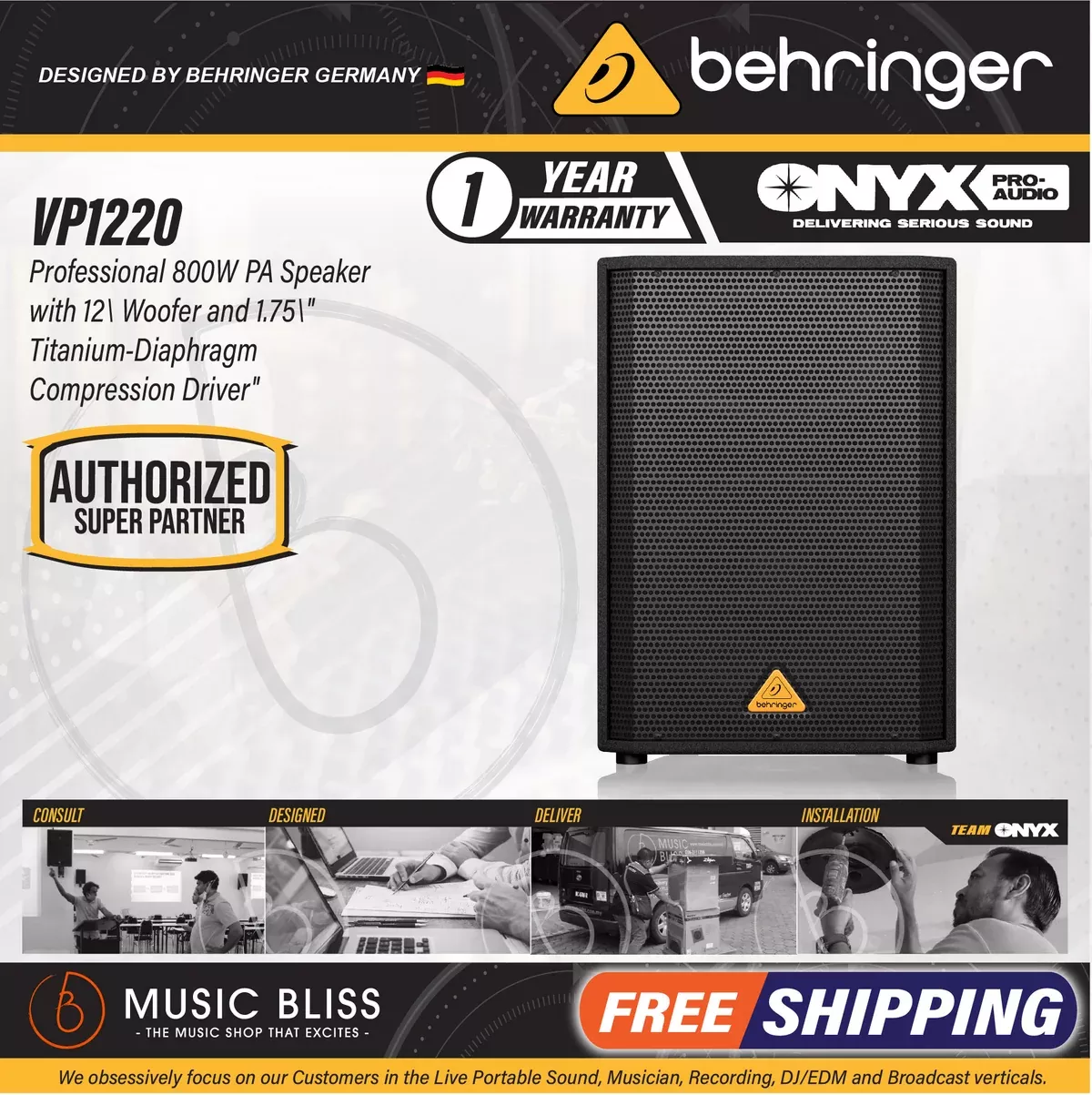 Behringer Eurolive VP1220 800-watt 12” Passive Speaker