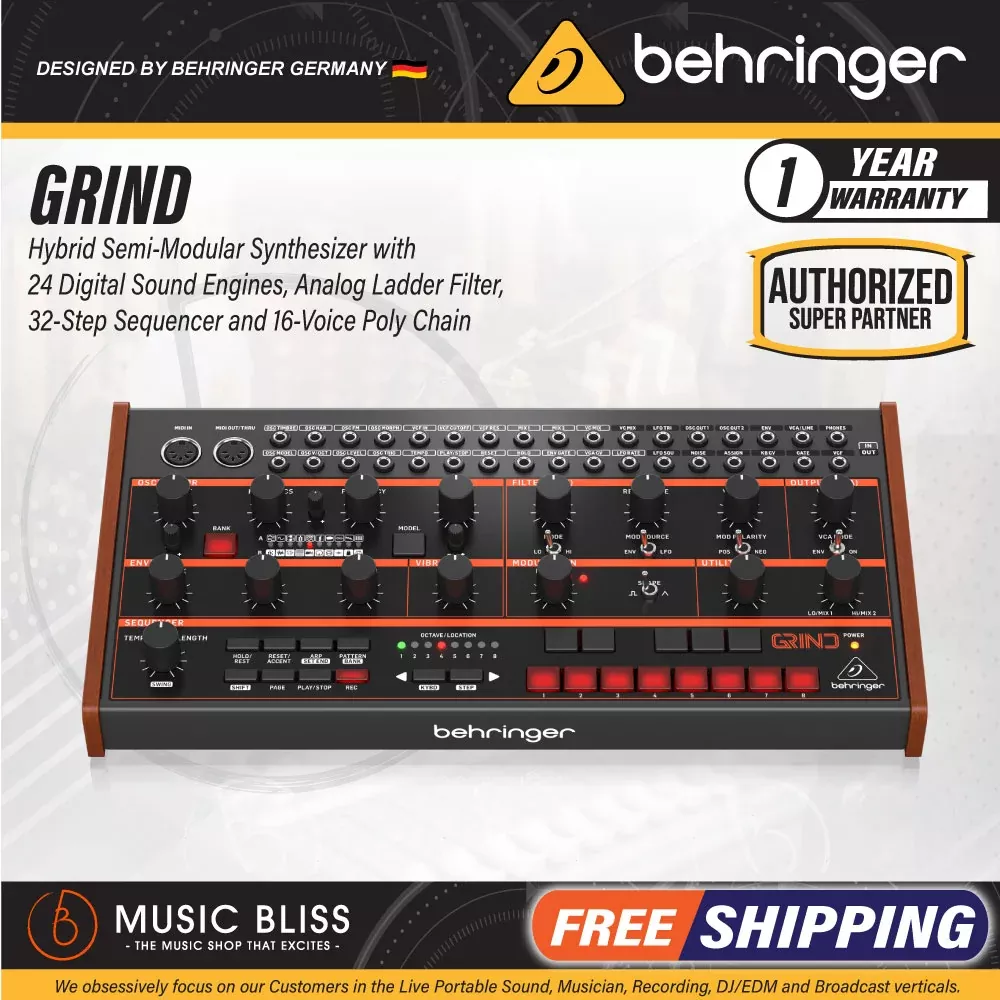Behringer Grind Semi-modular Hybrid Multi-engine Synthesizer