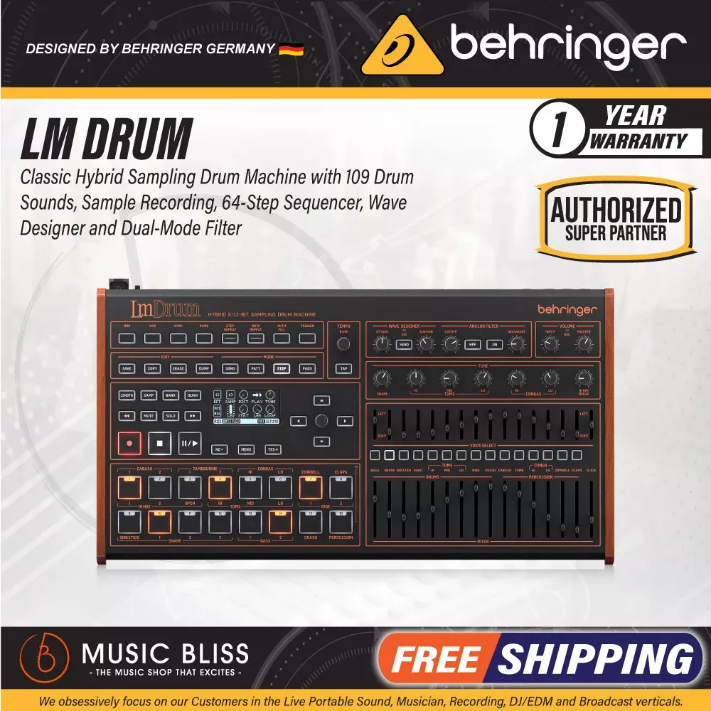 Behringer LM DRUM Hybrid Sampling Drum Machine