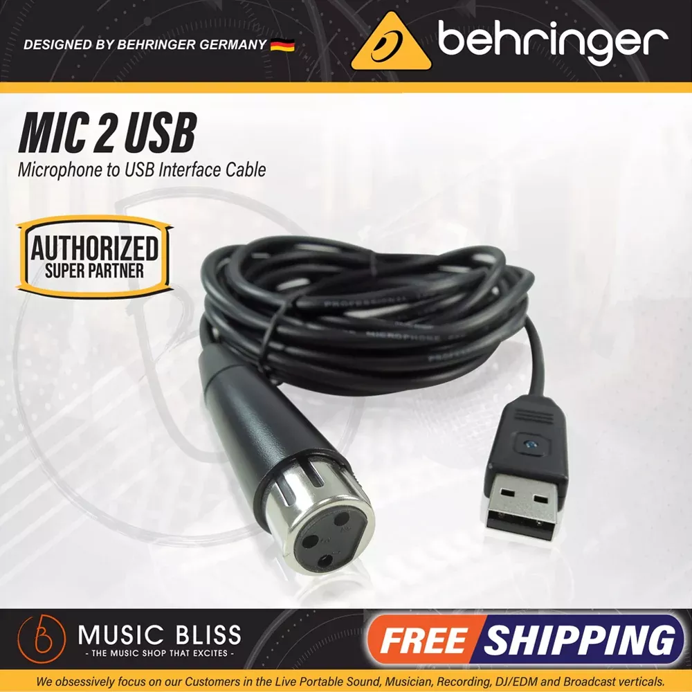 Behringer MIC 2 USB – Microphone to USB Interface Cable