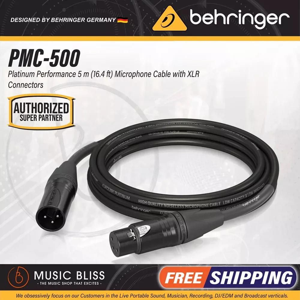 Behringer PMC-500 Platinum Performance 5m (16.4ft) Microphone Cable with XLR Connectors