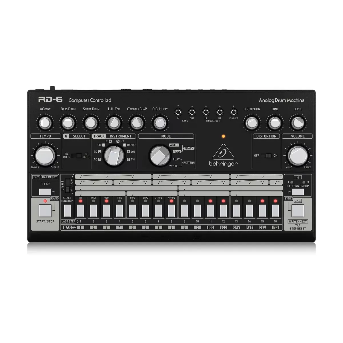 Behringer RD-6-BK Electronic Drum Controller, Black