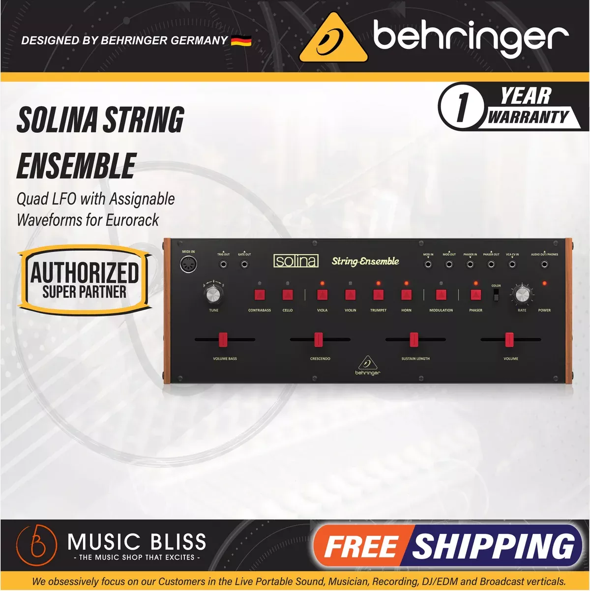 Behringer SOLINA STRING ENSEMBLE Classic Analog String Ensemble Synthesizer