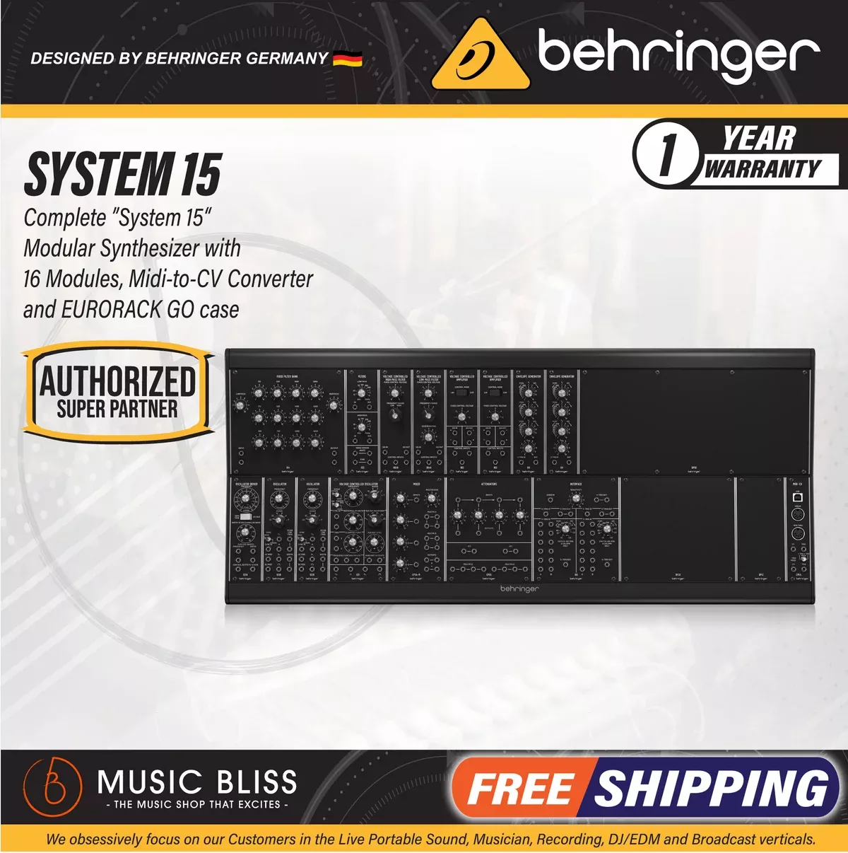 Behringer System 15 Complete Eurorack Modular Synthesizer