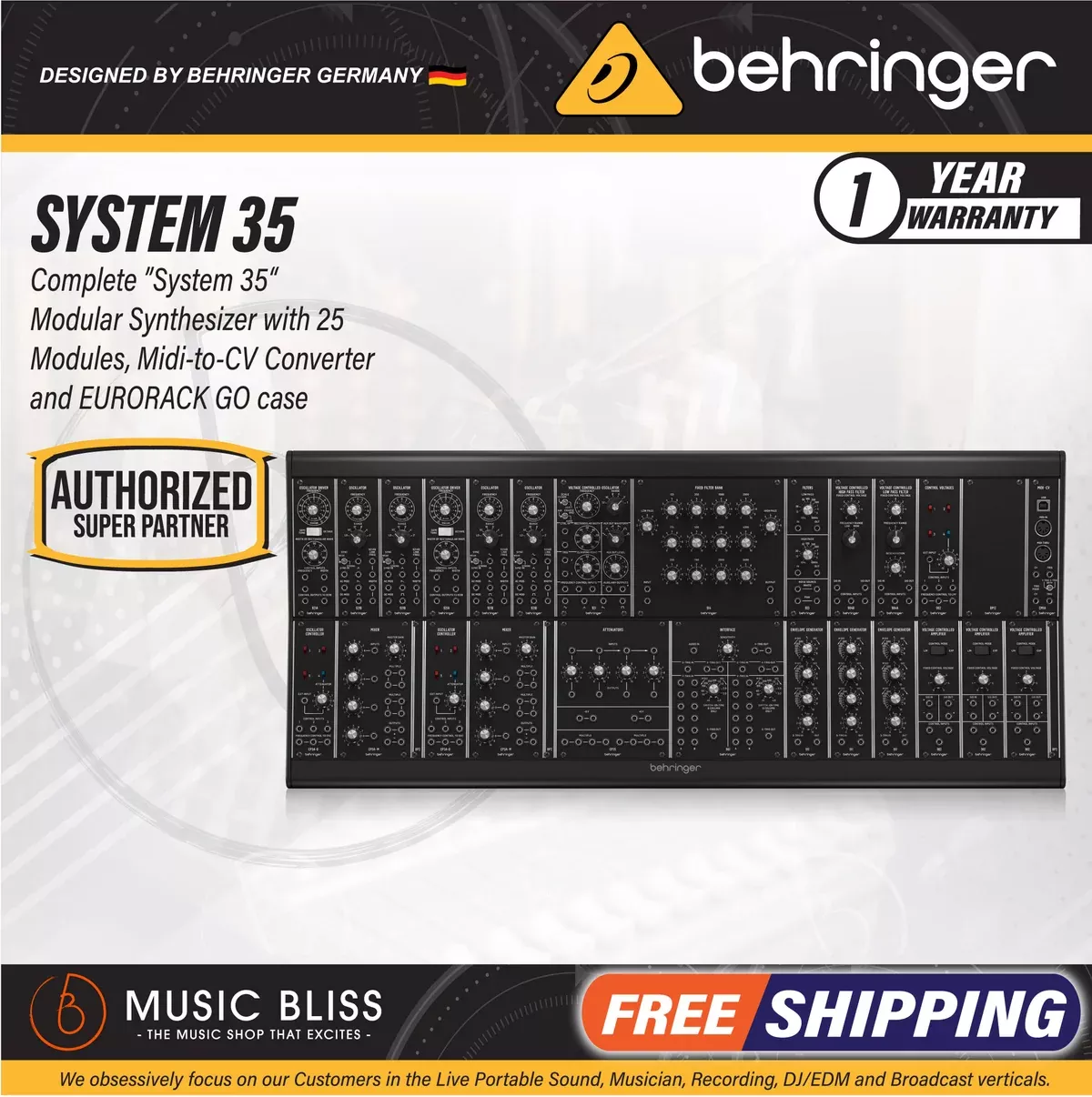 Behringer System 35 Complete Eurorack Modular Synthesizer