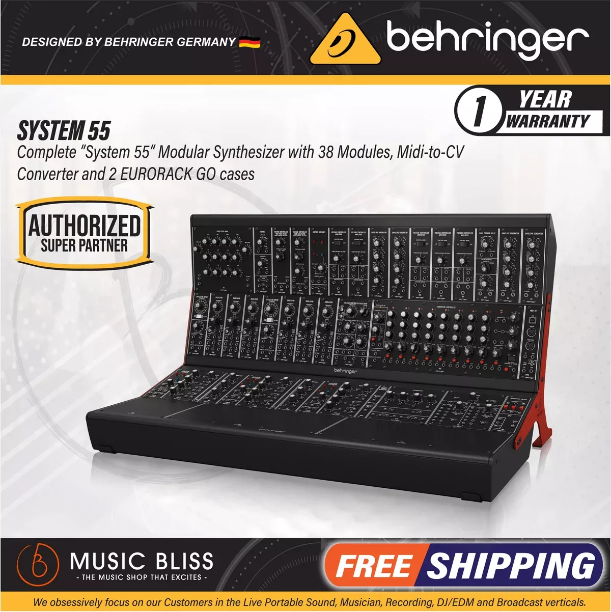 Behringer System 55 Complete Eurorack Modular Synthesizer