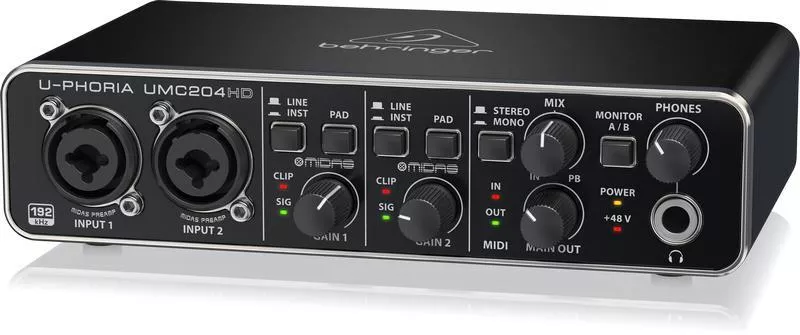 Behringer U-Phoria UMC204HD Audio Interface