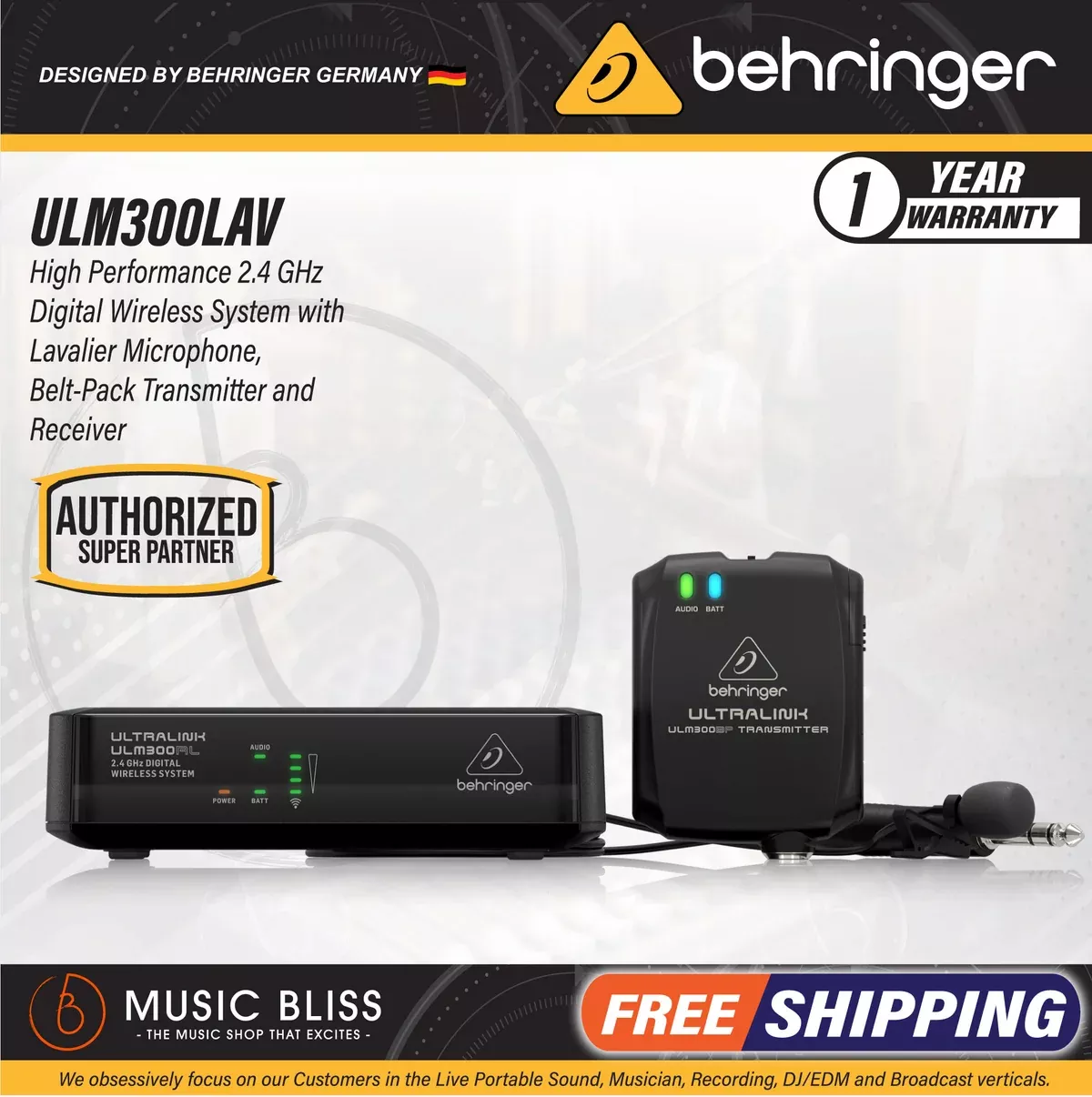 Behringer ULM300LAV Wireless Lavalier Microphone System