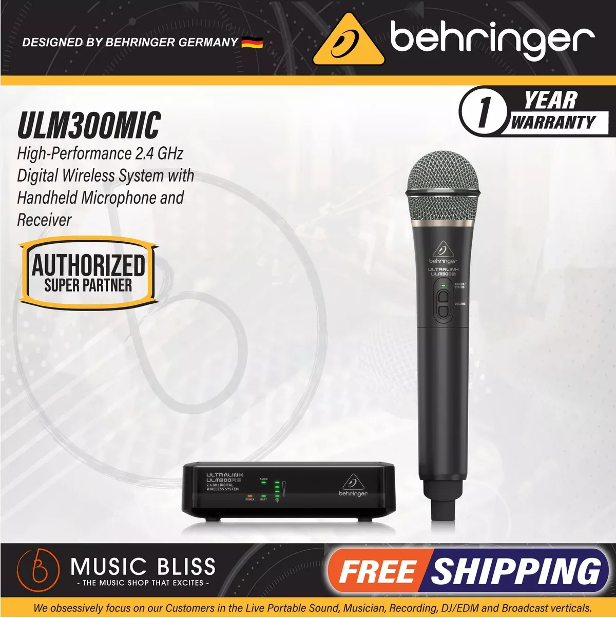 Behringer ULM300MIC Wireless Handheld Microphone System