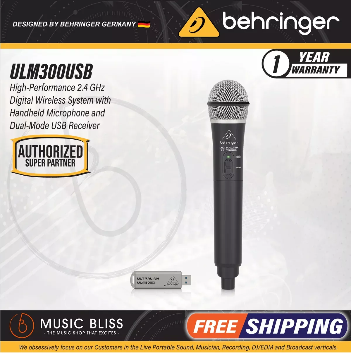 Behringer ULM300USB Wireless USB Microphone System