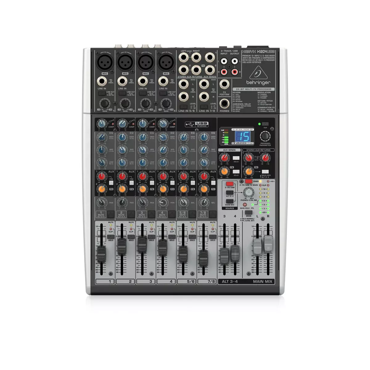 Behringer Xenyx X1204USB Mixer with USB and Effects