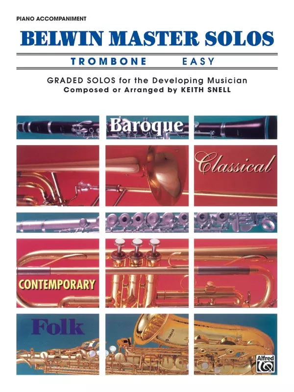 Belwin Master Solos, Volume 1 (Trombone): Piano Acc. Book
