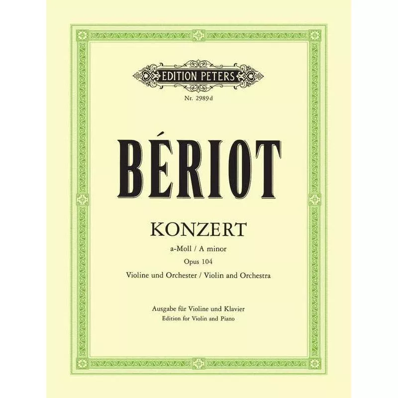 Beriot Concerto No. 9 in A minor Op. 104