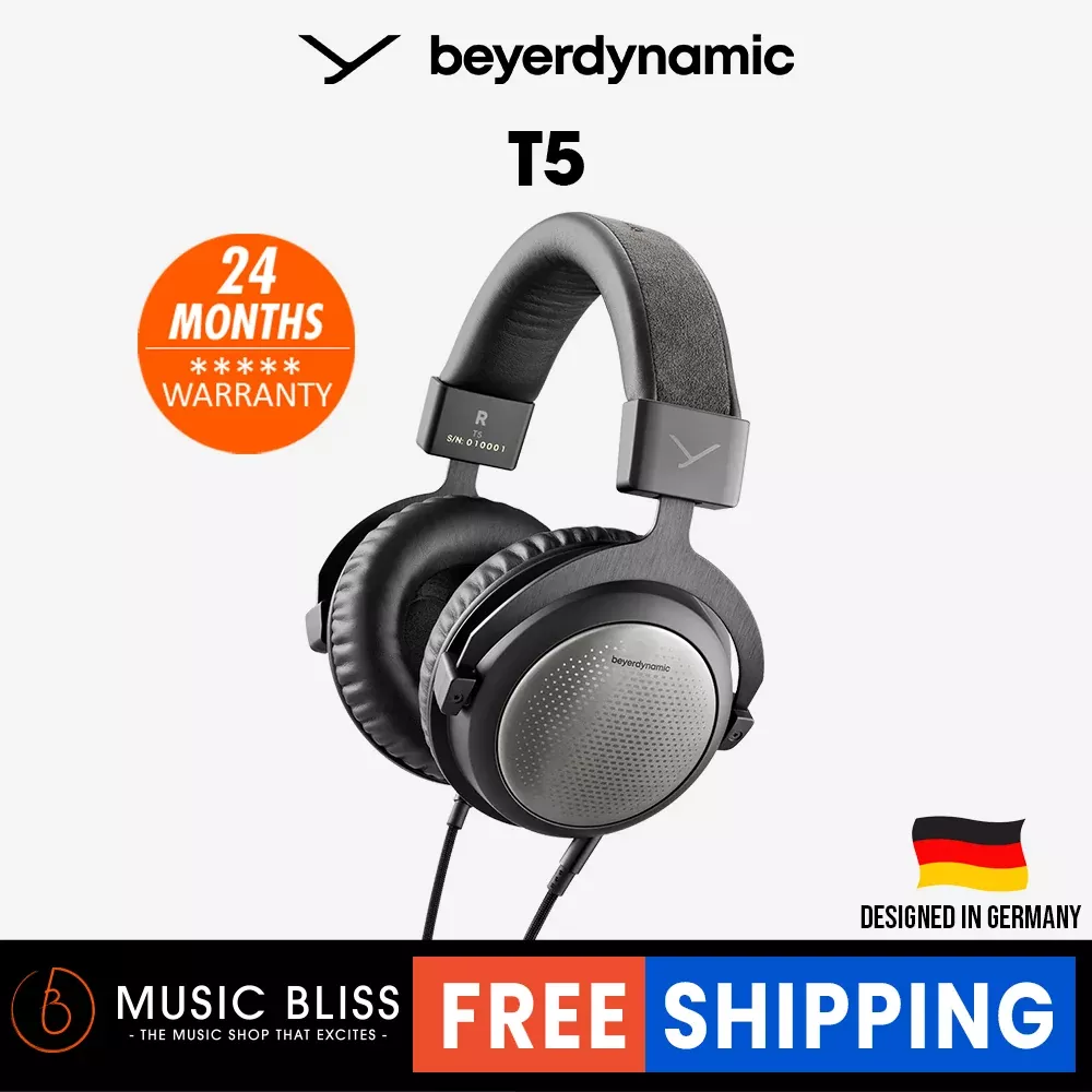 Beyerdynamic T5 (3rd Generation) - High-end Tesla Closed-Back Headphones with Detachable Cable