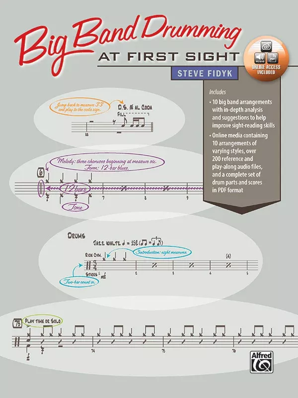 Big Band Drumming at First Sight: Drum Book & Online Audio/PDF