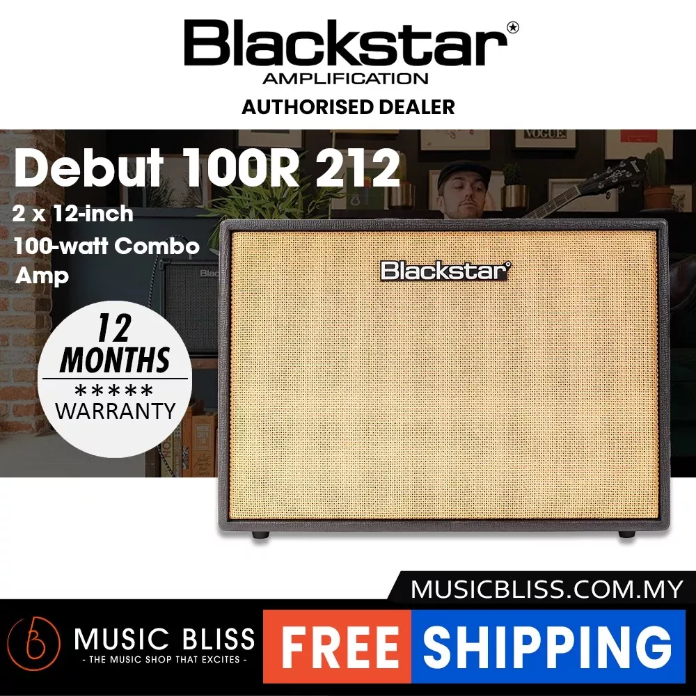 Blackstar Debut 100R 2×12″ 100-watt Combo Amp – Black
