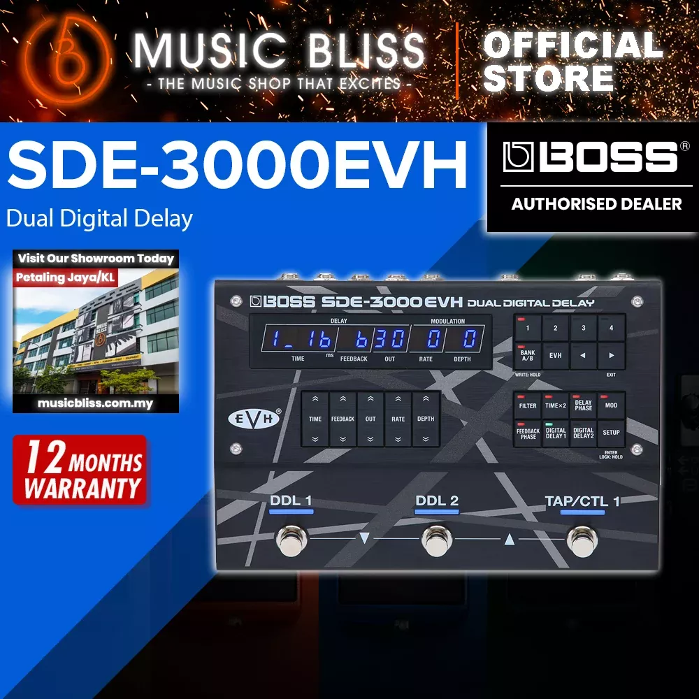 Boss SDE-3000EVH Dual Digital Delay Pedal