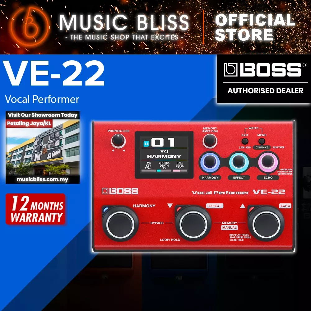 Boss VE-22 Vocal Effects and Looper Pedal