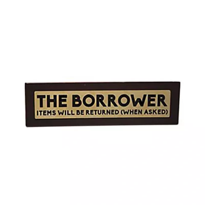 Boxer Wooden Desk Sign – The Borrower