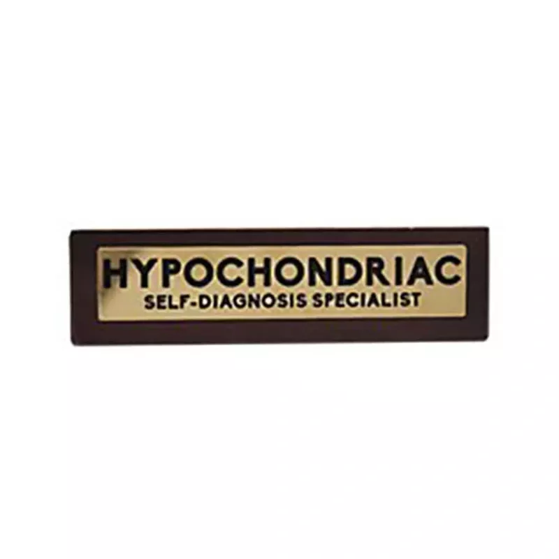 Boxer Wooden Desk Sign - Hypochondriac