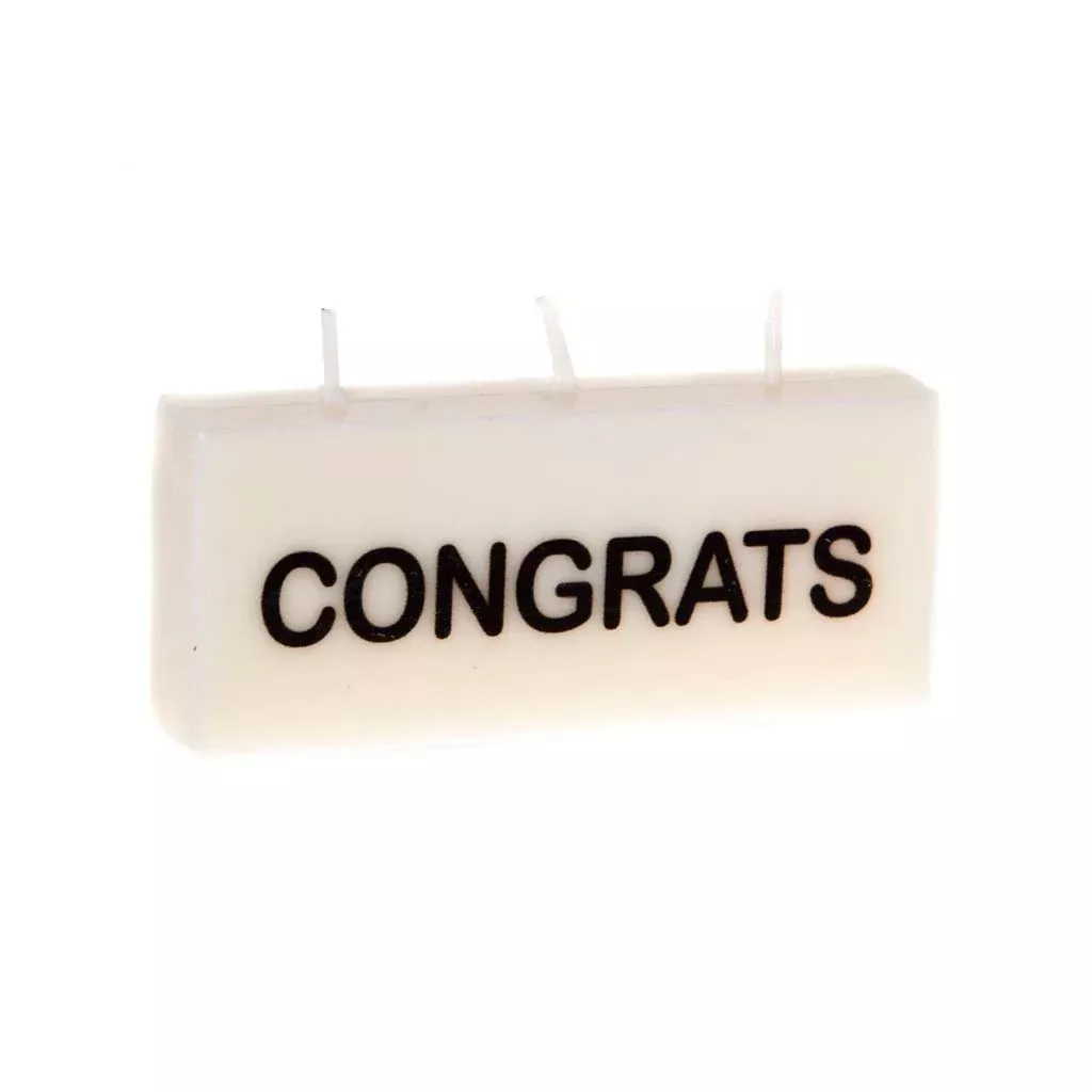 Boxer Word Candle – Congrats