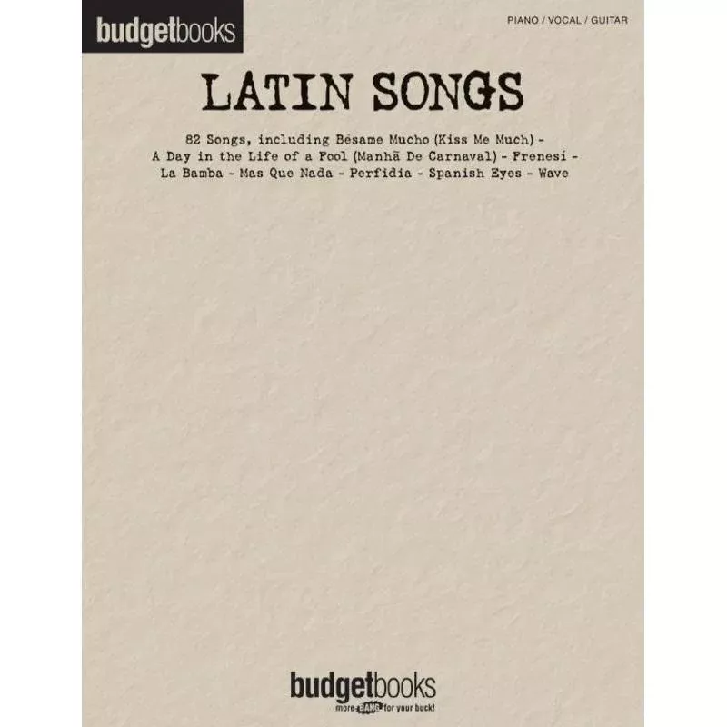 Budget Books - Latin Songs