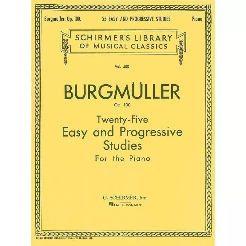 Burgmüller - 25 Easy and Progressive Studies for the Piano Op. 100