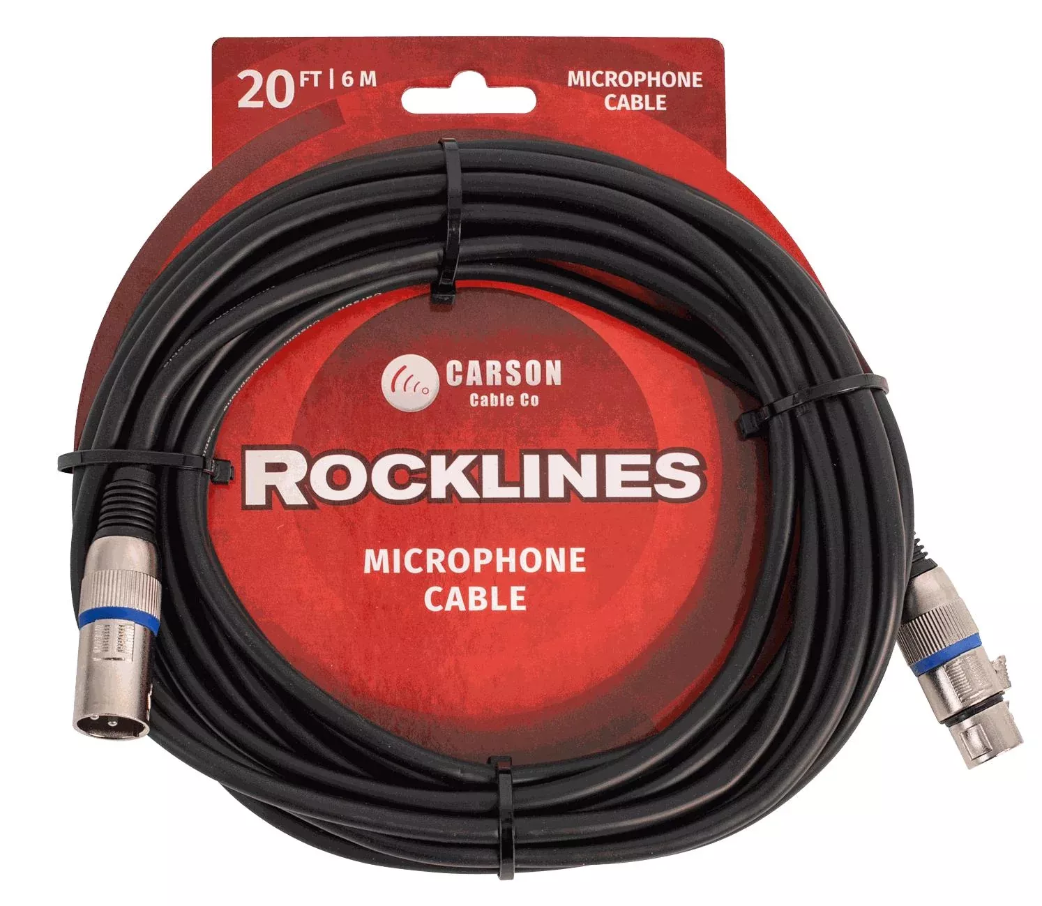 CARSON ROCKLINES 20' XLR (F) to XLR (M) CABLE