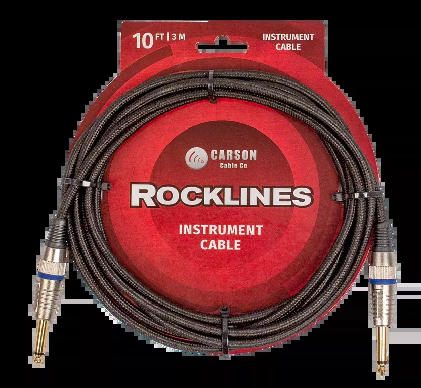 Carson Rocklines Braided 10' Guitar Cable
