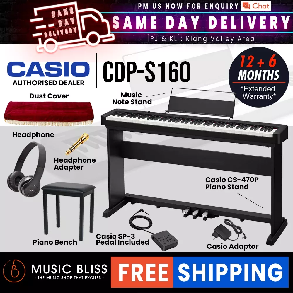 Casio CDP-S160 88-key Digital Piano Home Package – EDU Set