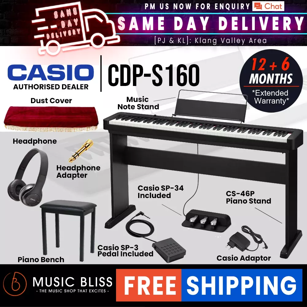Casio CDP-S160 88-key Digital Piano Home Package