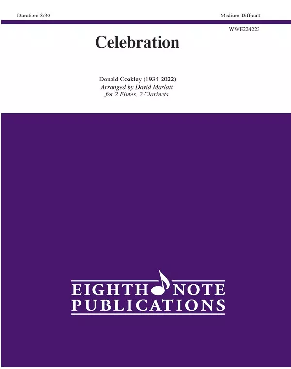Celebration: 2 Flutes, 2 Clarinets Score & Parts