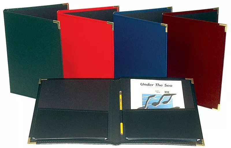 CHORAL FOLDER 9 X 12 EXP PKTS PENCIL LOOP BLUE